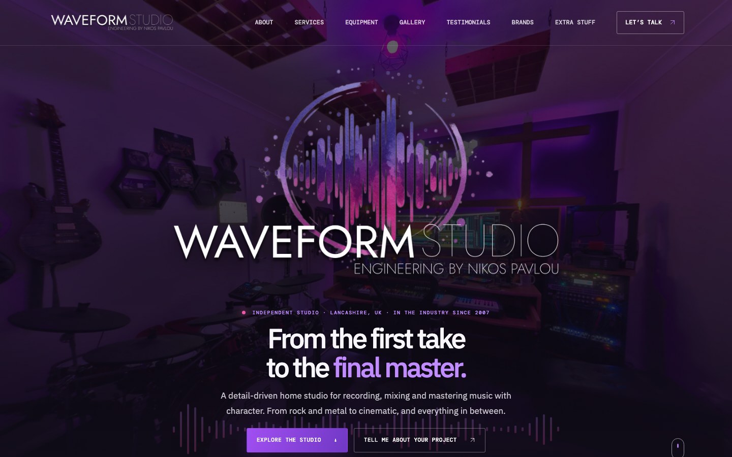 Waveform Studio homepage